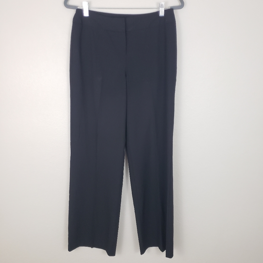 Chico's Classic Black Pleated Wide Leg Slacks Size .5 Regular